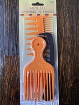 Pack Of Plastic Combs Hair Afro Braids Weave Lacefront Pick Styling Deta... - £9.49 GBP