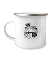 12 oz Camper Mug Coffee Funny Pool Boy Summer  - £15.65 GBP