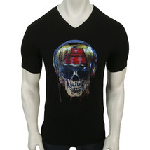 Nwt Death Skull Headphones Horror Scary Gothic Men&#39;s Halloween T-SHIRT S M L Xl - £10.74 GBP