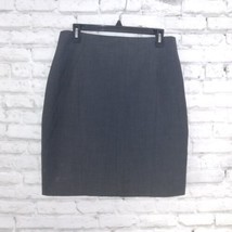 Anne Klein Suit Separate Skirt Women 12 Gray Wool Blend Business Pencil Slit Zip - £19.73 GBP