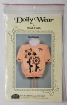 Doily Wear by Ozark Crafts Sweatshirt Applique Pattern #819 Sunflower - $9.89