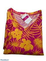 Fresh Produce Women’s S/S V-Neck T-Shirt.Flamingo.Sz.L.NWT.MSRP$49.00 - £36.09 GBP