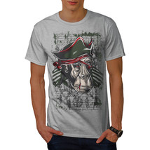 Wellcoda Monkey Pirate Cool Mens T-shirt, Captain Graphic Design Printed Tee - £14.87 GBP+