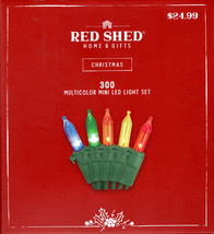 Red Shed 2095882 300 Multicolor Mini Led Lights Set Indoor Outdoor 100&#39; - New! - £19.73 GBP