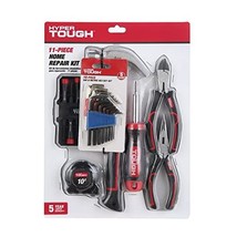 Hyper Tough 27 Pieces Home Repair Tool Kit Including Pliers Hex Keys and More - £19.76 GBP