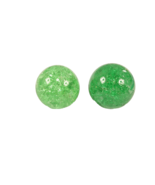 2 Cracked Marbles 1 Inch Diameter 25 mm Green Vintage Items - $180.68 MXN