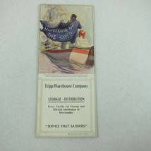 Vintage 1920s Advertising Blotter Commodore Perry Battle Flag Tripp Warehouse Co - £11.70 GBP
