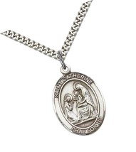 Sterling Silver St. Catherine of Siena Pendant 24 - £217.81 GBP