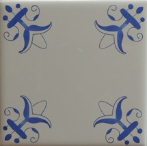 Blue and white Delft Style wall tiles Lilly Flower - £3.19 GBP