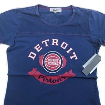 NBA Detroit Pistons Gridiron Short Sleeve T-Shirt Womens Size Medium Touch Blue - £13.54 GBP
