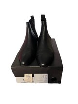 Banana Republic Womens Ankle Boots Black Leather Pull On Elastic Gussets Size 8 - £23.20 GBP