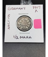 Silver coin Germany 1/2 Mark 1907 Km# 17  0.900 - £7.39 GBP