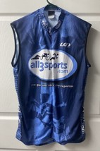 ALL 3 Sports Louis Garneau Mens Large Cycling Blue Road Racing Jersey Trialathon - £9.88 GBP