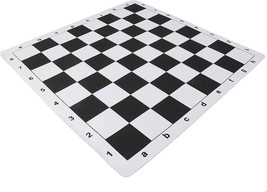 NEW Tournament Ready 20x20&quot; Size Black Thin mousepad chess board 2 1/4&quot; ... - $16.83