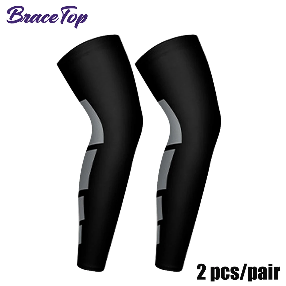 ceTop 1 Pair Compression Long So Men Women Knee Fitness Knee Pad Anti Slip Suppo - £92.65 GBP