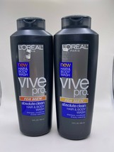 (2)  L&#39;OREAL VIVE PRO FOR MEN ABSOLUTE CLEAN HAIR BODY WASH 13 OZ EACH - £39.86 GBP