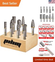 High Precision 10PC Tungsten Carbide Burr Set - Ideal for Metal and Wood... - $68.99