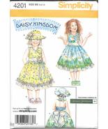 Simplicity Daisy Kingdom Sewing Pattern 4201 Size BB 5,6,7,8 Child&#39;s Sun... - £9.94 GBP