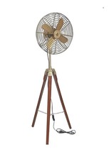 Nautical Collection Floor Fan W/Designer Style Wooden Tripod Stand Home &amp; Office - £159.39 GBP