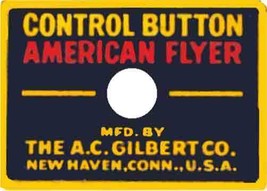 American Flyer Trains ACCESSORY/ACTION Car Button Adhesive Sticker Early - £7.94 GBP