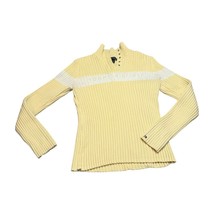 Tommy Hilfiger Sweater Womens Medium Pale Yellow Turtleneck Long Sleeve ... - $38.69