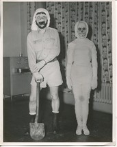 4 Vtg 1950s Official US Air Force Photos Halloween Party Mildenhall Stamped - £31.59 GBP