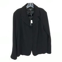 NWT Womens Size 16W Talbots Black Pure Wool Button Front Notch Lapel Jac... - $58.79