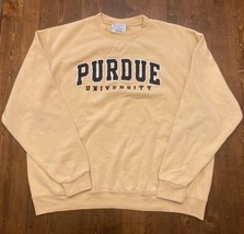 Purdue Boilermakers Sweatshirt Mens XL Gold LS Crew Neck Embroidered Spe... - £31.37 GBP