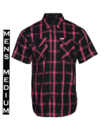 DIXXON FLANNEL - FIGHT Bamboo S/S Shirt - Men&#39;s M - Breast Cancer Awareness - £54.75 GBP