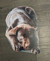 23&quot; Black Labrador DOG 3d cutout retro USA STEEL plate display ad Sign - £51.56 GBP