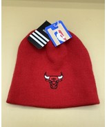 NWT New Adidas Chicago Bulls Red Bull Youth Beanie Uncuffed NBA Store Tag - £14.00 GBP