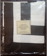 NWT  Restoration Hardware &quot;Chocolate Edged&quot; Graphite Euro Pillow Sham  - £20.48 GBP