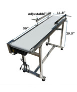 PU Flat Belt Conveyor System 59&quot;Length 11.8&quot;Width Transport  Equipment 1... - $1,016.16 CAD