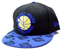 Golden State Warriors New Era NBA Basketball Sueded Print Bill Snapback Cap Hat - £18.29 GBP