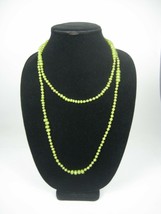 Cookie Lee Necklace Womens 48 Inch Green Beaded Plastic Strand String Fa... - $19.79