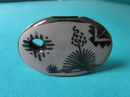 SOUTHWESTERN POTTERY SIGNED BLACK VASE BY E. MARTINEZ 993 4 1/2 X 6&quot; [69] - £97.38 GBP