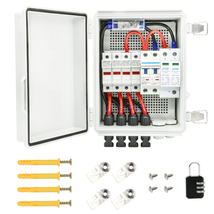 4 String Solar Combiner Box, IP65 Waterproof PV Combiner Box for On/Off ... - $157.68