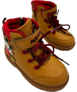 Mickey Mouse kids lace-up waterproof hiking boots size 9 tan - $19.92