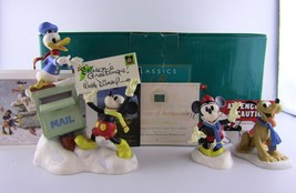Disney WDCC, Merry Messengers, Mickey Donald Minnie Pluto, LE 2000 w Box... - £257.83 GBP