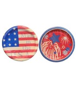 Set of 2 Variety Pack of 4th of July Colors of Freedom 7&quot; Paper Plates 1... - $179.16 MXN