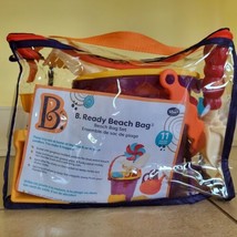 B Toys B Ready Beach Bag Tote With 11 Funky Sand Toys Mesh Bottom Shovel Bucket - £11.94 GBP