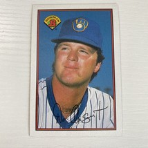 1989 Bowman Baseball Card Don August B Milwaukee Brewers #130 - $1.00