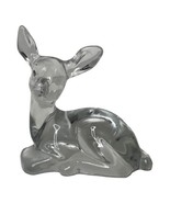 Vintage Fenton Clear Doe Fawn Deer Laying Down Animal Art Glass Figurine... - £17.14 GBP