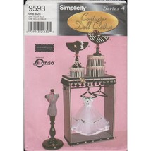 Simplicity 9593 Couturier Display Accessories Pattern 15.5 Inch Dolls Uncut - £11.34 GBP