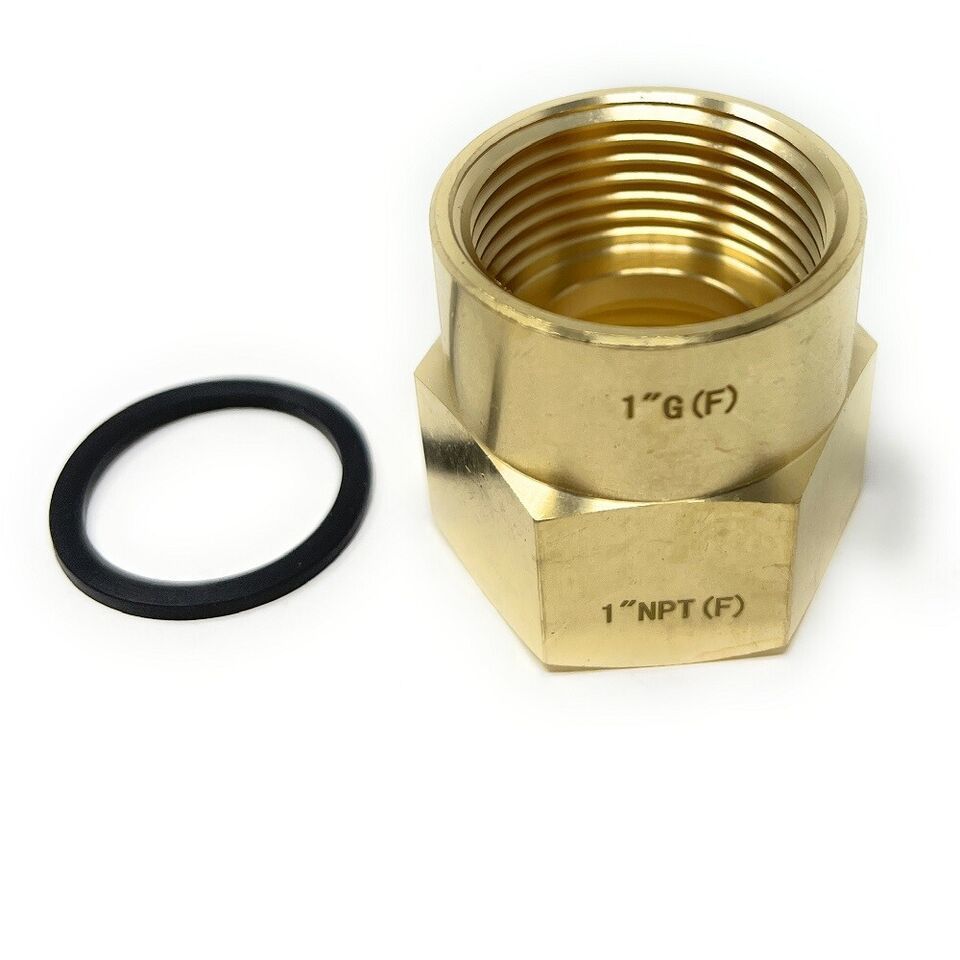 G Thread (Metric BSPP) Female to NPT Female Lead-Free Adapter (1&quot; x 1&quot;) - $15.75