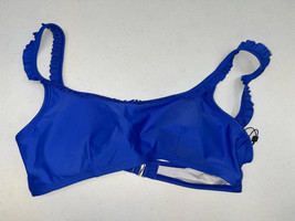 MSRP $78 Tommy Hilfiger Ruffle Bikini Top Provence Blue Size XL - £24.63 GBP