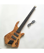 Fan Fretted 5 Strings Headless Electric Bass,Ash Body Actived Pickups SD... - $329.00