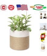 Versatile 7.5&quot; Cotton Rope Coiled Basket - Perfect for Planters &amp; Storage - €22,82 EUR