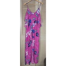Rachel Roy Size 14 Dress New Pink And Blue Floral Long Off Shoulders - $30.00