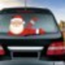 Santa Claus Snowman &amp; Elk Christmas Festive Decoration Car Stickers Funny  Wavin - £56.44 GBP